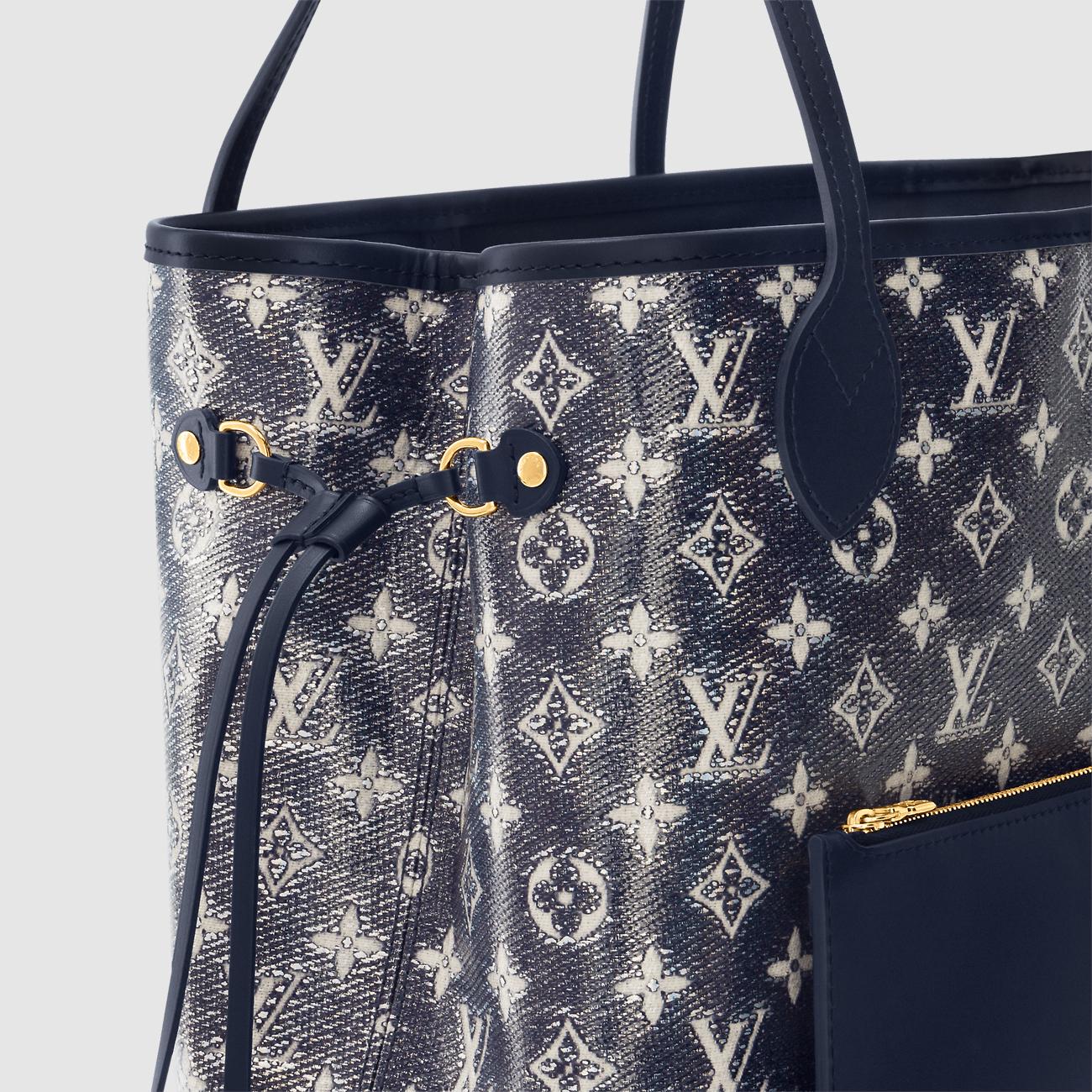 Túi Louis Vuitton Neverfull MM Nữ Đen Bạc